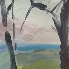 Gina Bruce

_Through two trees 1_
35x26cm acrylic on linen